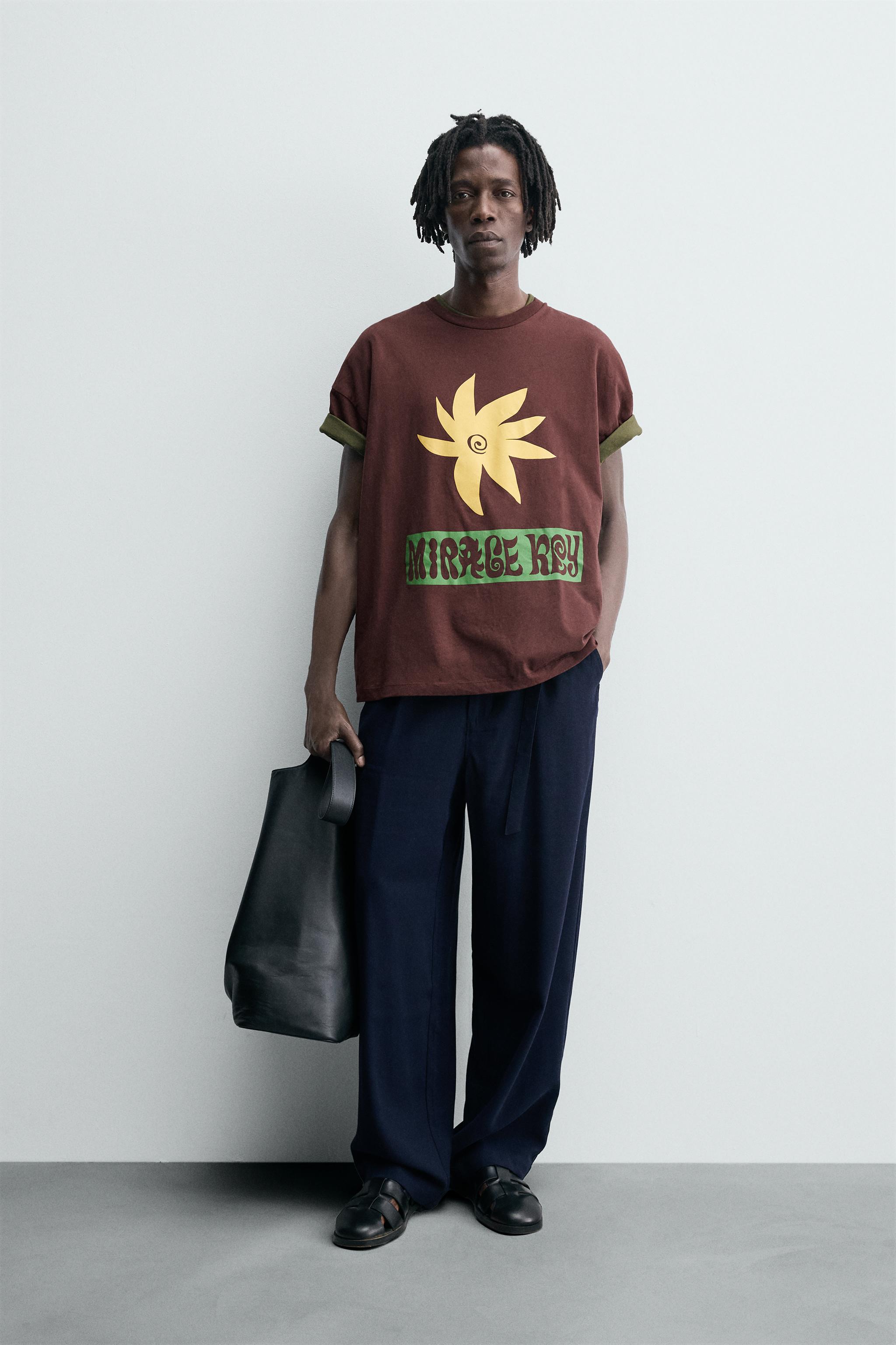 Tシャツ・カットソー No.9952 ministry printing T PRINTED TEXT T-SHIRT - Chocolate | ZARA Canada