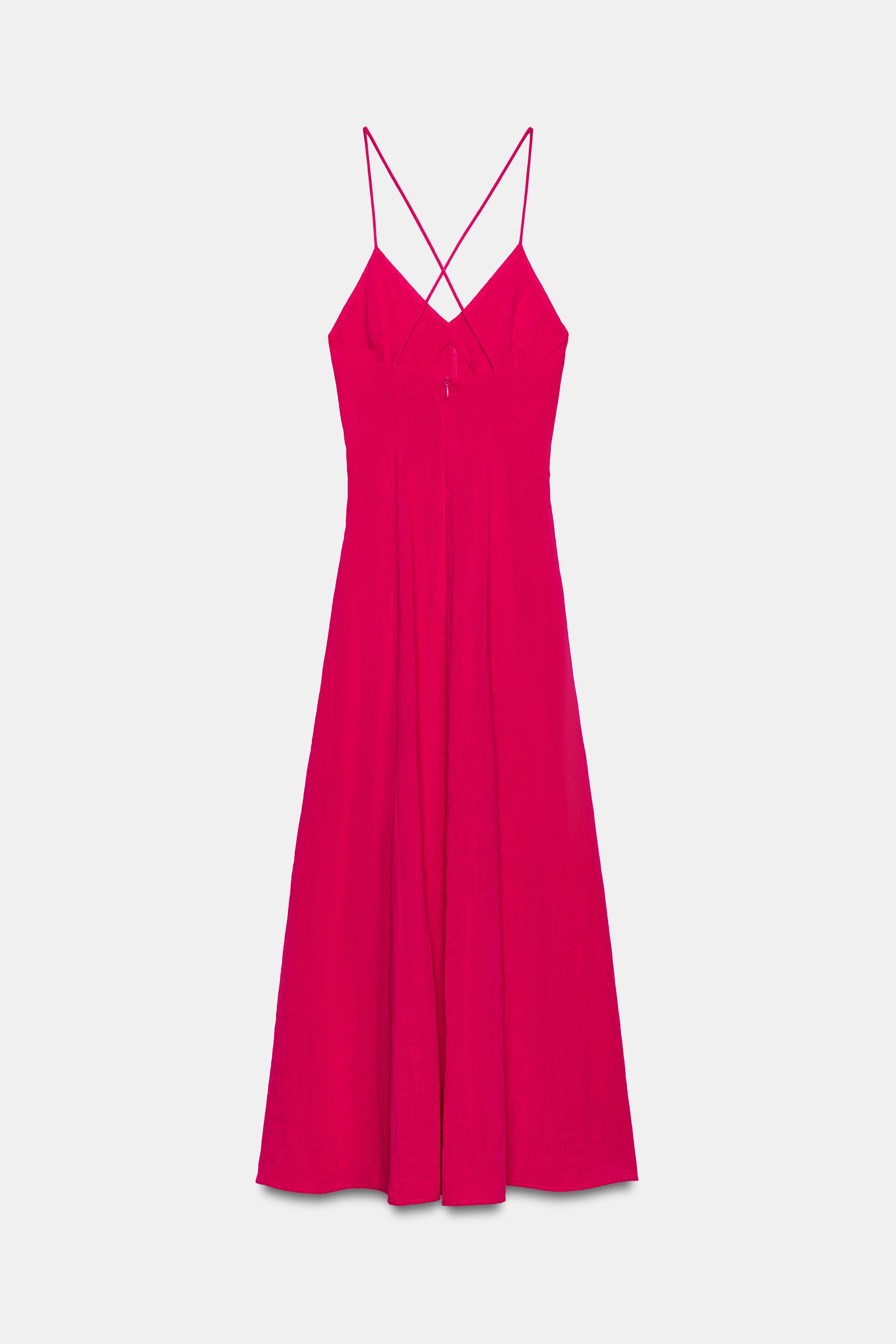 Женские платья Zara STRAPPY MIDI DRESS — фото 9