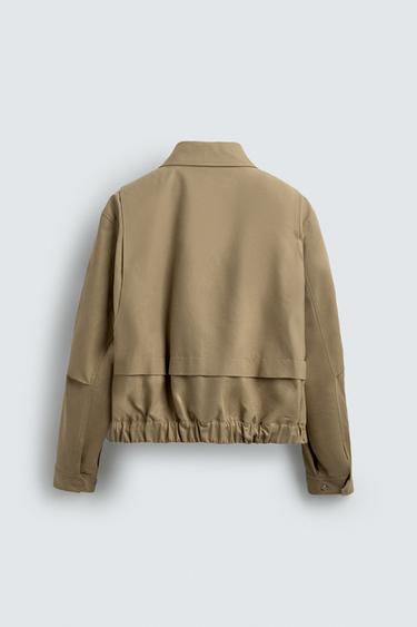 CROPPED FIT JACKET - Caramel by Zara - Image 7