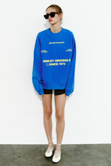 SMILEY ® ORIGINALS SVITSHOT - Chaqmoq rang Zara tomonidan - Tasvir 0