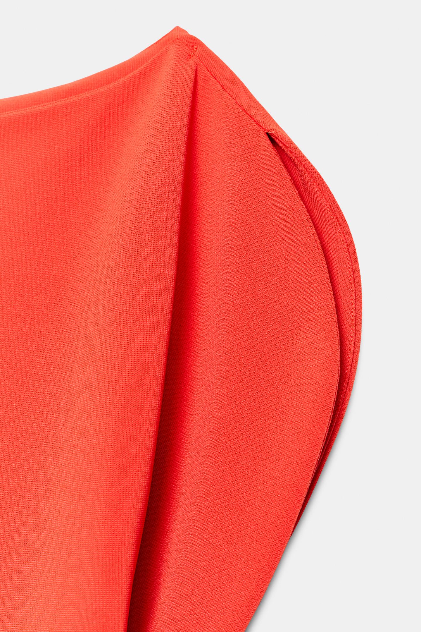 Женское платье Zara Voluminous MIDI, цвет: Оранжевый — фото 12