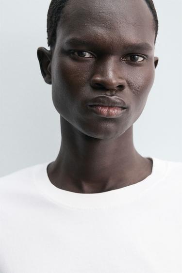T-SHIRT REGULAR FIT MEDIUM WEIGHT - Blanc de Zara - Image 5