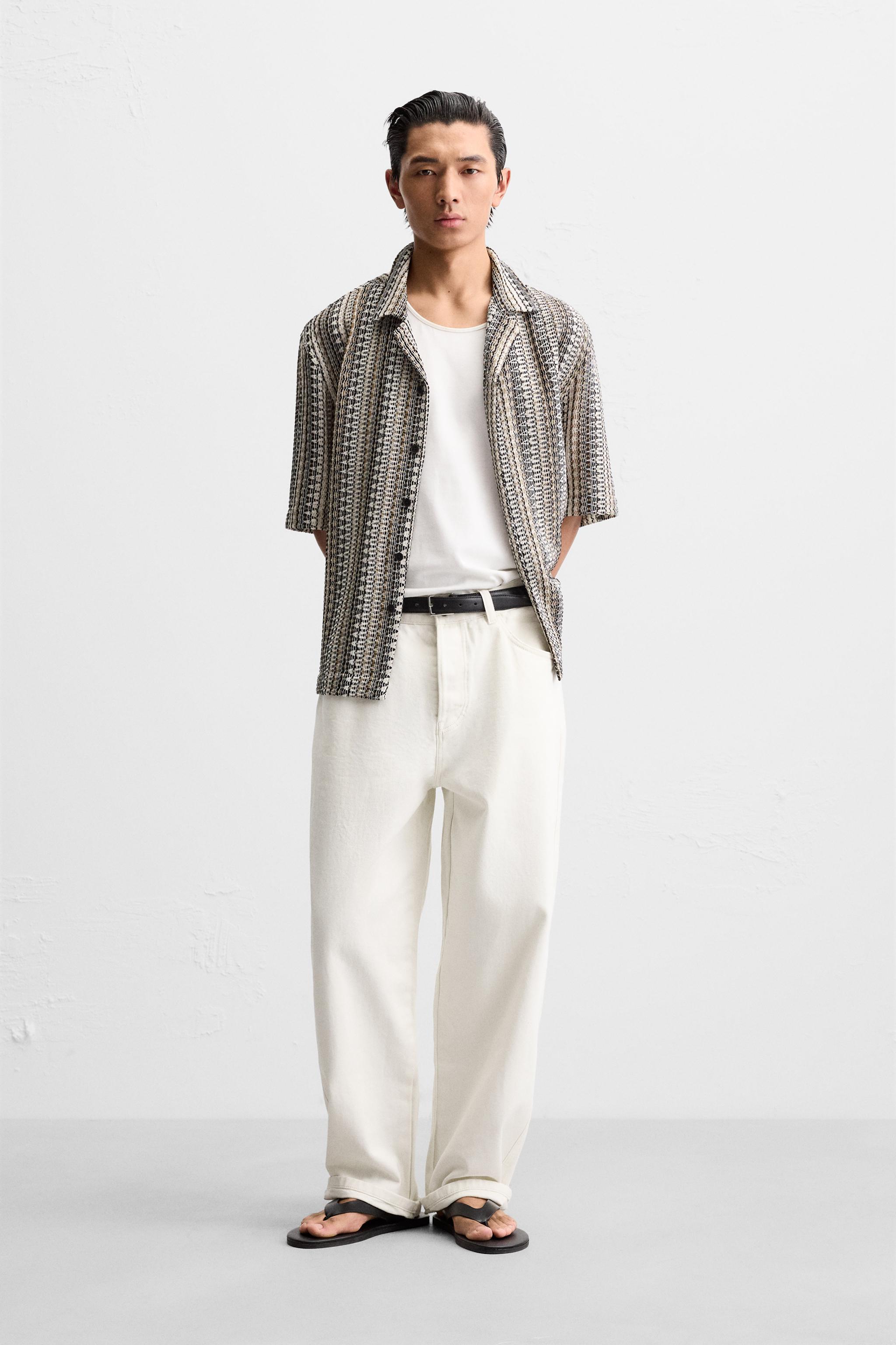 CHEMISE EN JACQUARD GÉOMÉTRIQUE