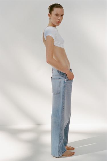 JEAN TRF BAGGY BALLOON TAILLE NORMALE - Bleu délavé de Zara - Image 2