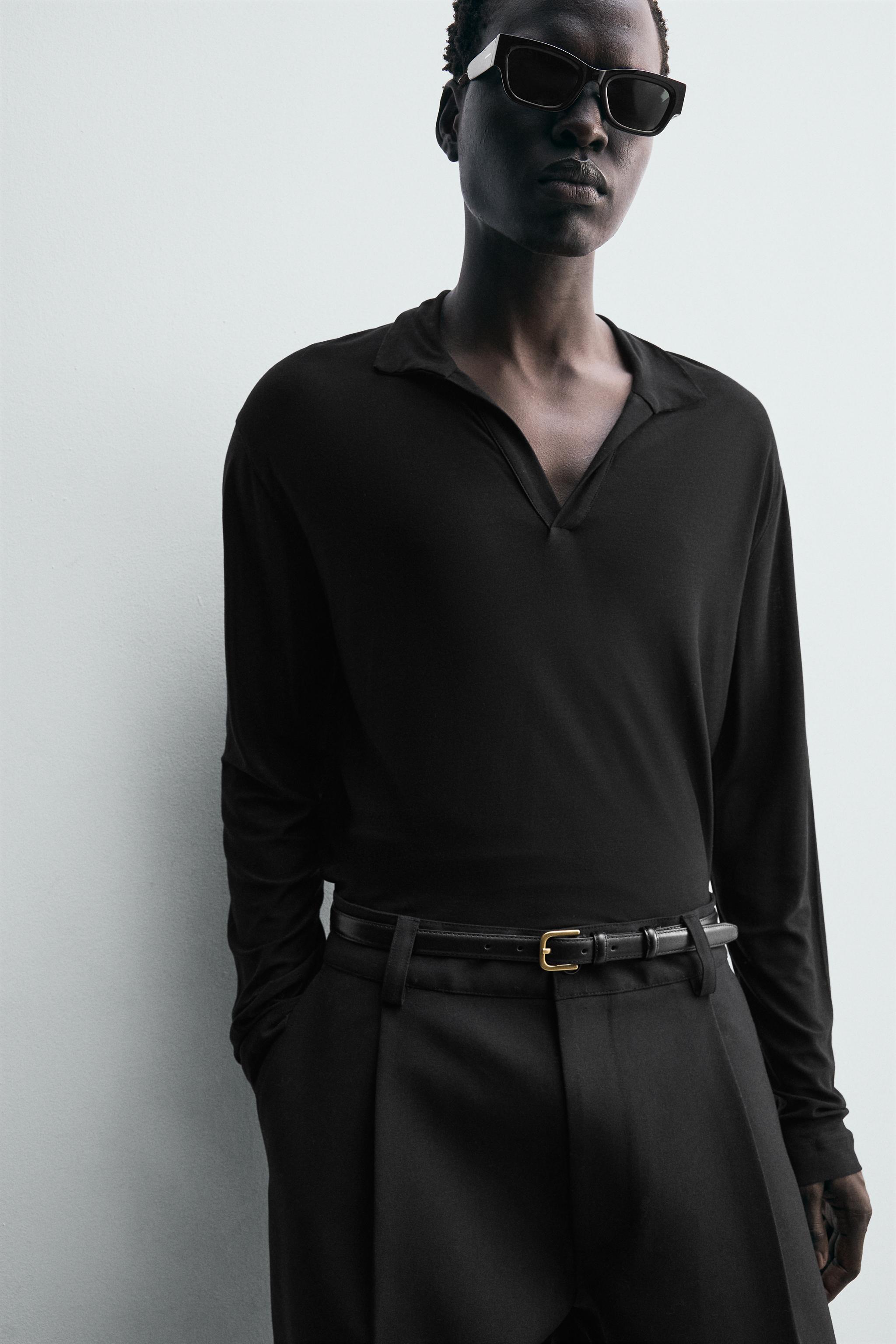 SHEER LYOCELL POLO SHIRT