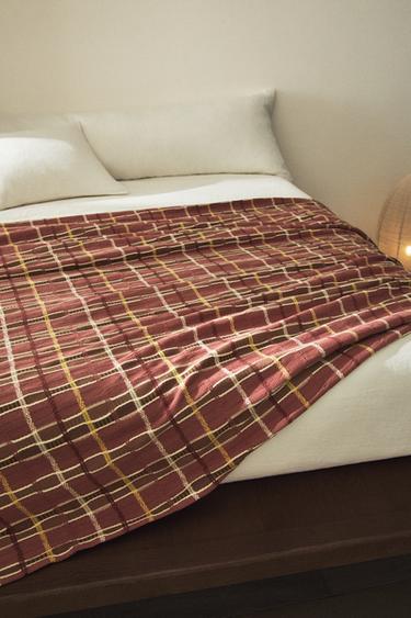 COLCHA ALGODÓN RAYAS MULTICOLOR - Rosa de Zara