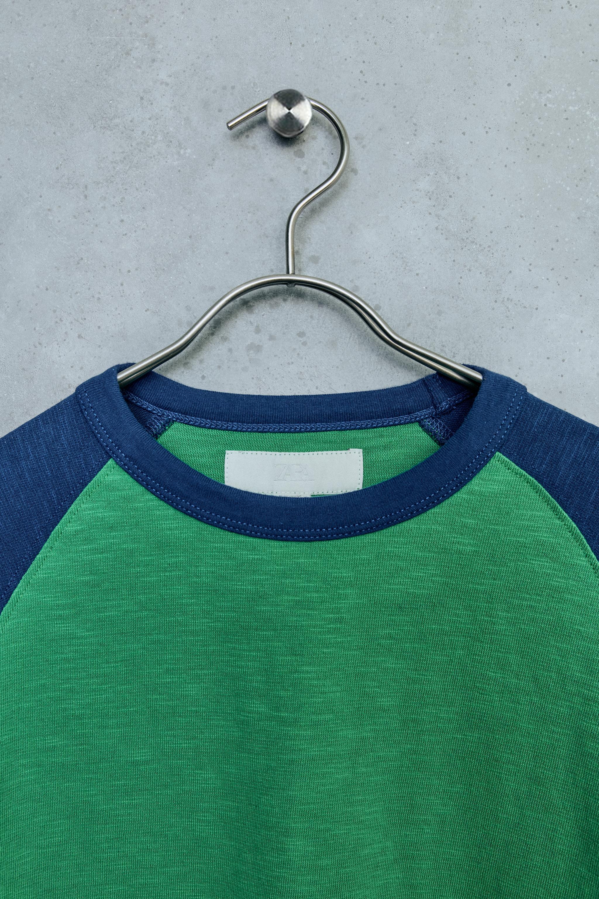 Детские футболки Zara STORIESZ - COLORBLOCK RAGLAN SLEEVE T-SHIRT — фото 4