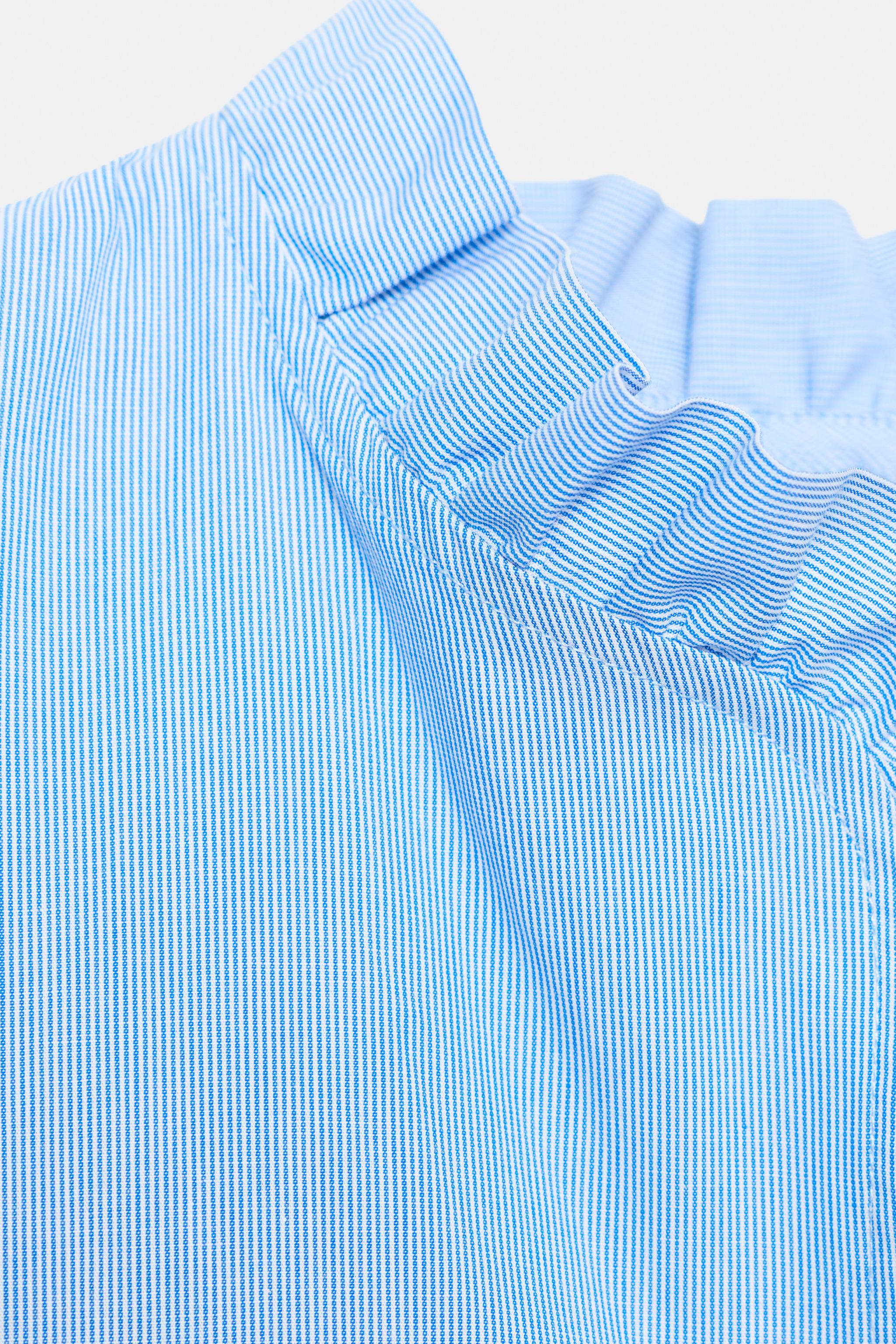 RUFFLED POPLIN BLOUSE