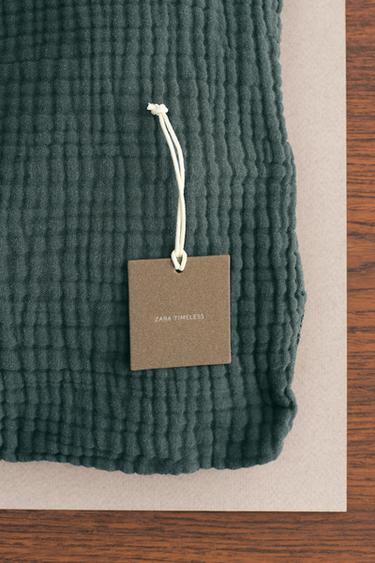 ZARA TIMELESS - PLAIN TEXTURED BLANKET - Petrol blue by Zara - Image 1