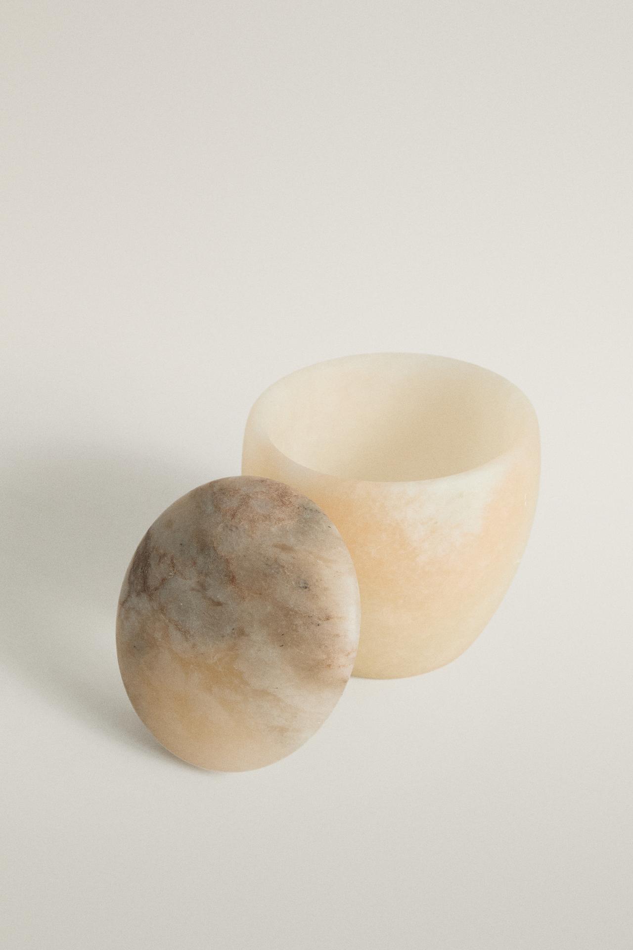 ALABASTER BATHROOM ORGANIZER JAR — Beige