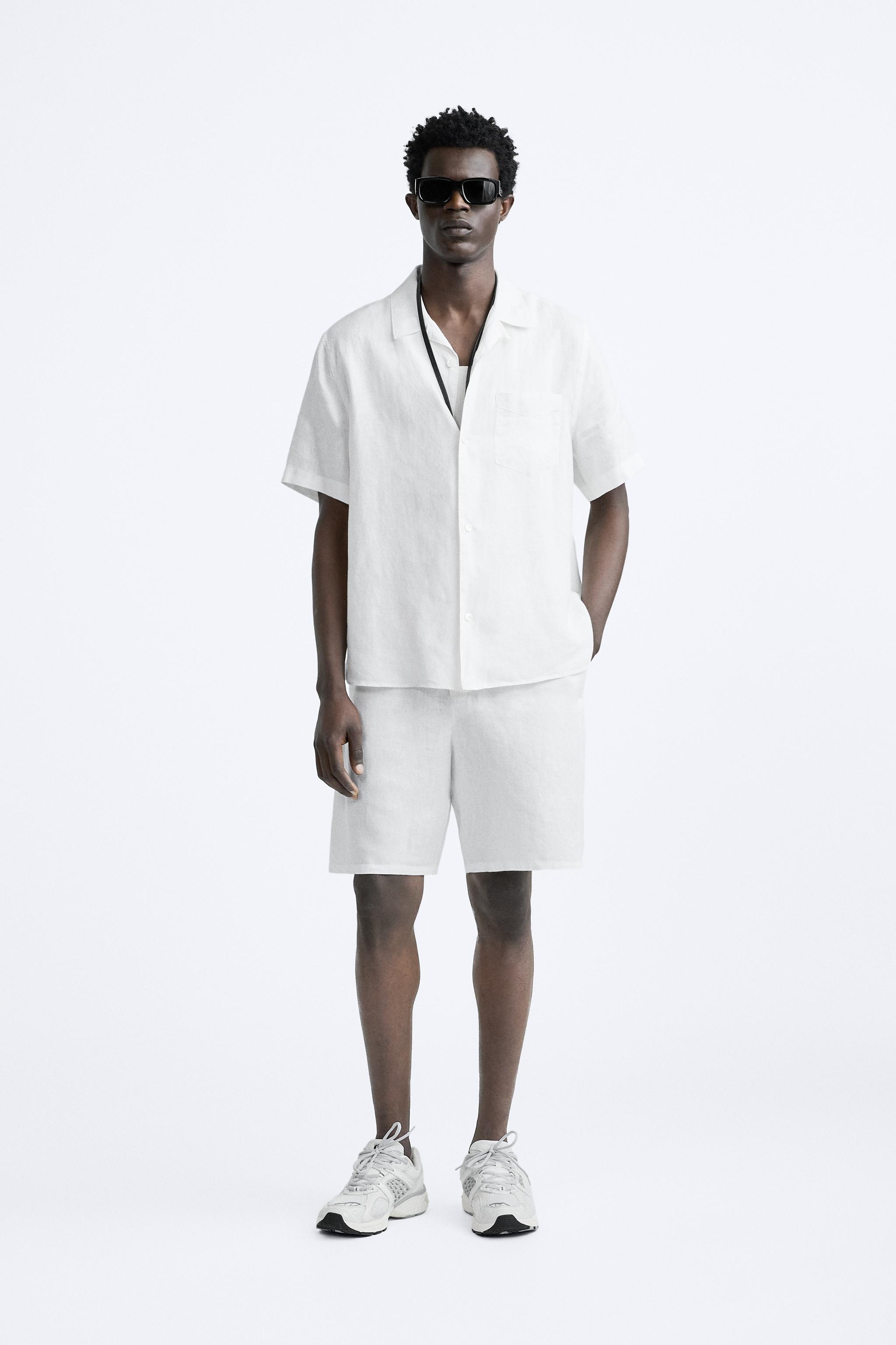 100% LINEN SHORTS