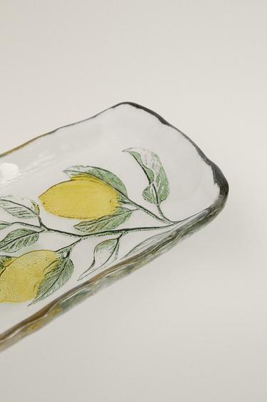 GLASS LEMON SERVING DISH - Yellow by Zara - Image 2