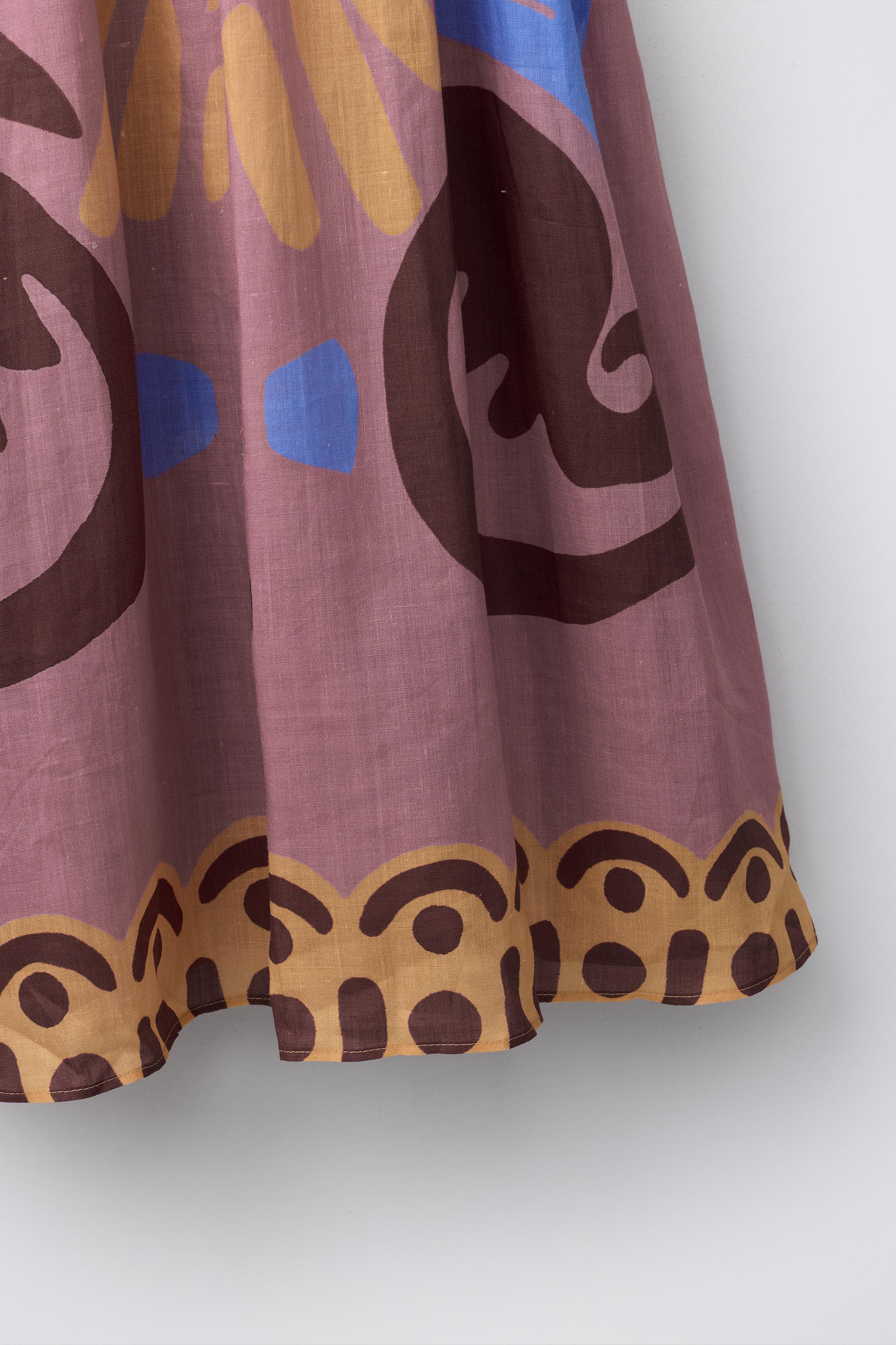 100% RAMIE PRINTED DRESS