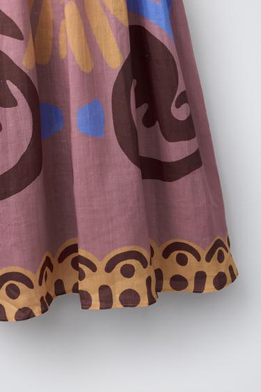 ROBE IMPRIMÉE 100% RAMIE - Rose de Zara - Image 3