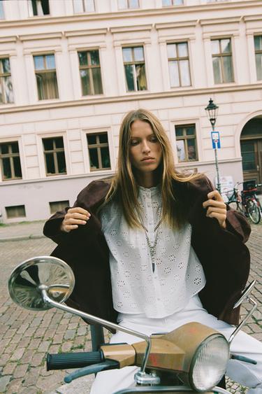 VESTE EFFET DAIM CEINTURE - Marron de Zara - Image 6