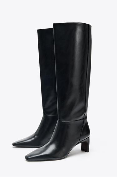 KITTEN HEEL BOOTS - Black by Zara - Image 4