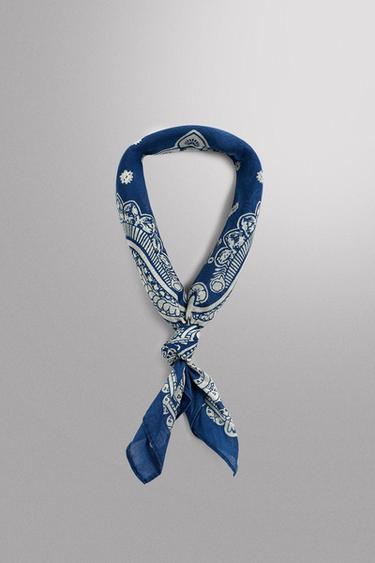 BANDANA ESTAMPADO PAISLEY - Azul / Índigo de Zara