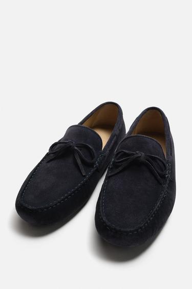 CASUAL LEATHER LOAFERS LIMITED EDITION - Blue by Zara - Image 1