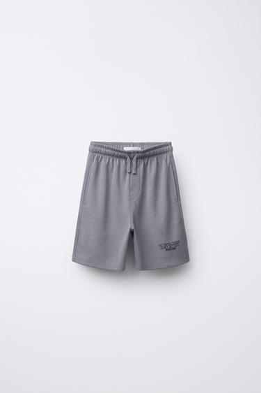 SLOGAN INTERLOCK T-SHIRT AND BERMUDA SHORTS SET - Mauve by Zara - Image 5
