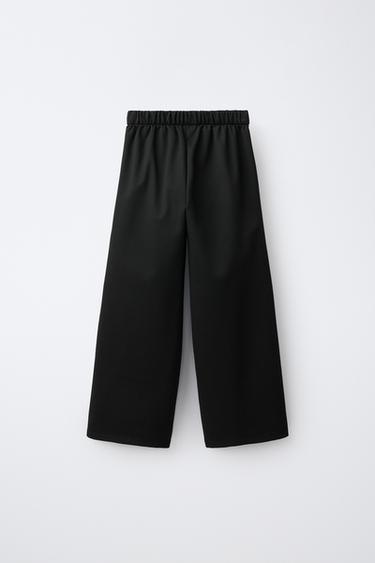 PLEATED WIDE LEG PANTS — Black 2