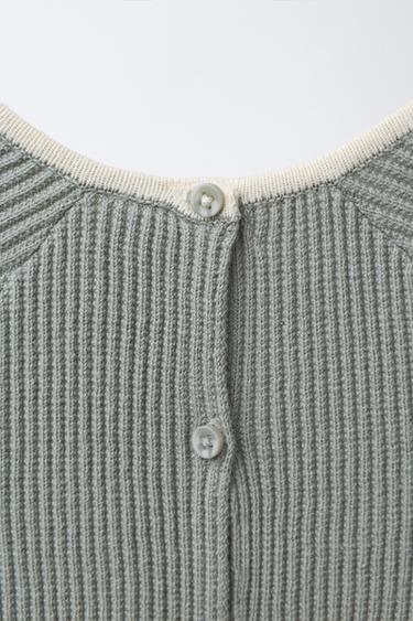 JUMPSUIT WITH CONTRAST TRIMS - Light khaki by Zara - Image 3