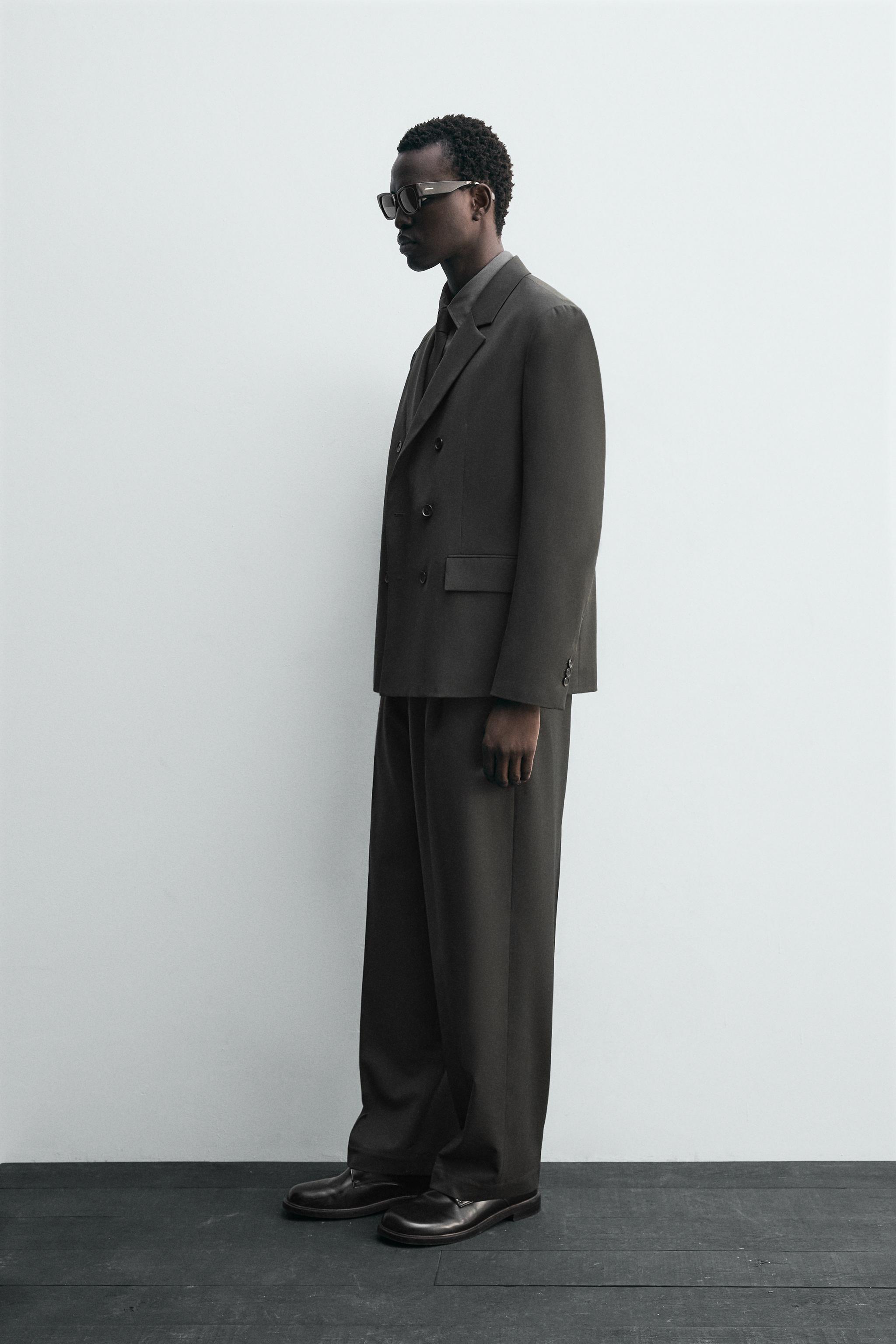 WOOL BLEND SUIT PANTS