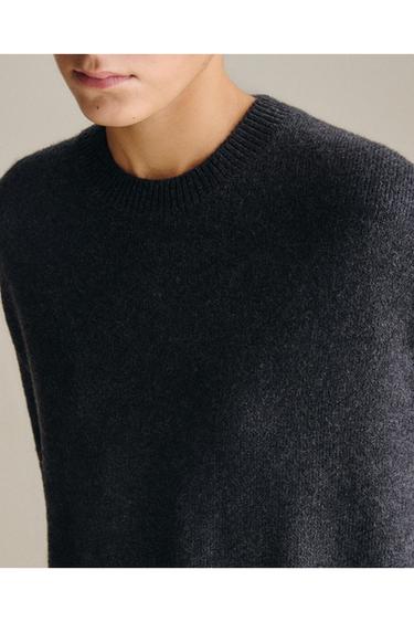 ROUND NECK SWEATER — Dark gray 1