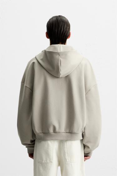BOXY FIT TECHNICAL HOODIE - Mid-grey by Zara - Image 2