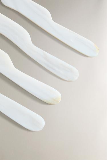 LOT COUTEAUX À BEURRE NACRE (LOT DE 4) - Perle chiné de Zara - Image 3