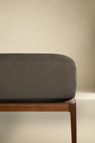 GEWASSEN LINNEN HOESLAKEN | 30 CM HOOG (140 GXM²) - Bruin / Taupe van Zara