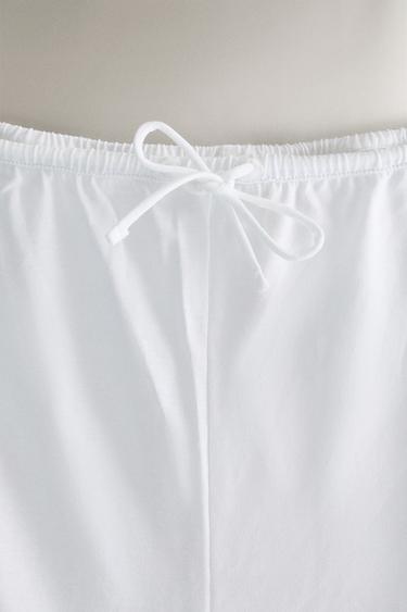 COTTON TROUSERS - White by Zara - Image 2