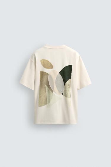SLOGAN AND PATCH T-SHIRT - Oyster-white by Zara