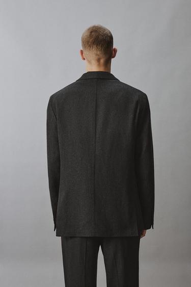 VISCOSE - HEMP SUIT BLAZER - Black by Zara - Image 2