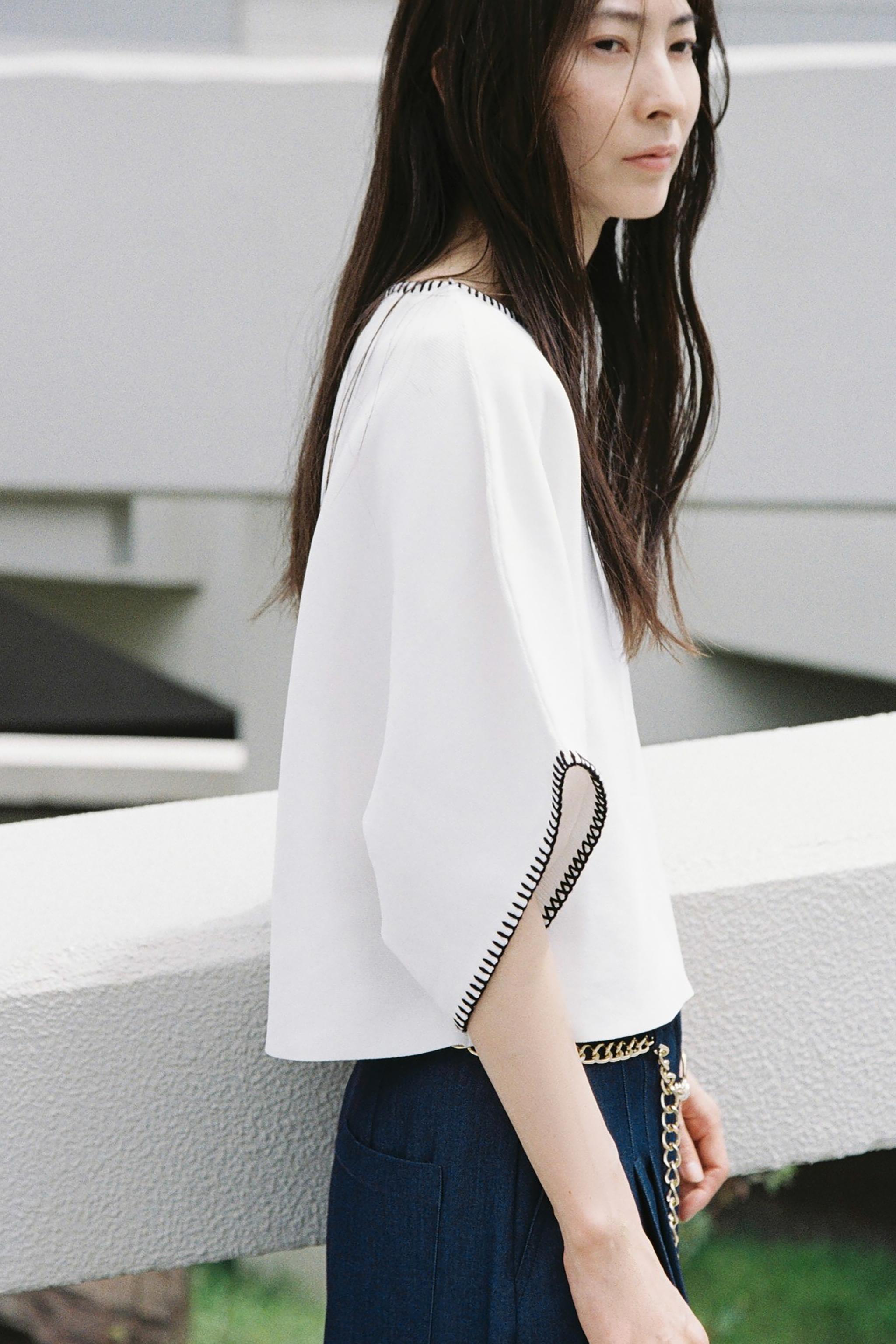 くしゅくしゅ ニット トップス 【white】 シアニットトップス