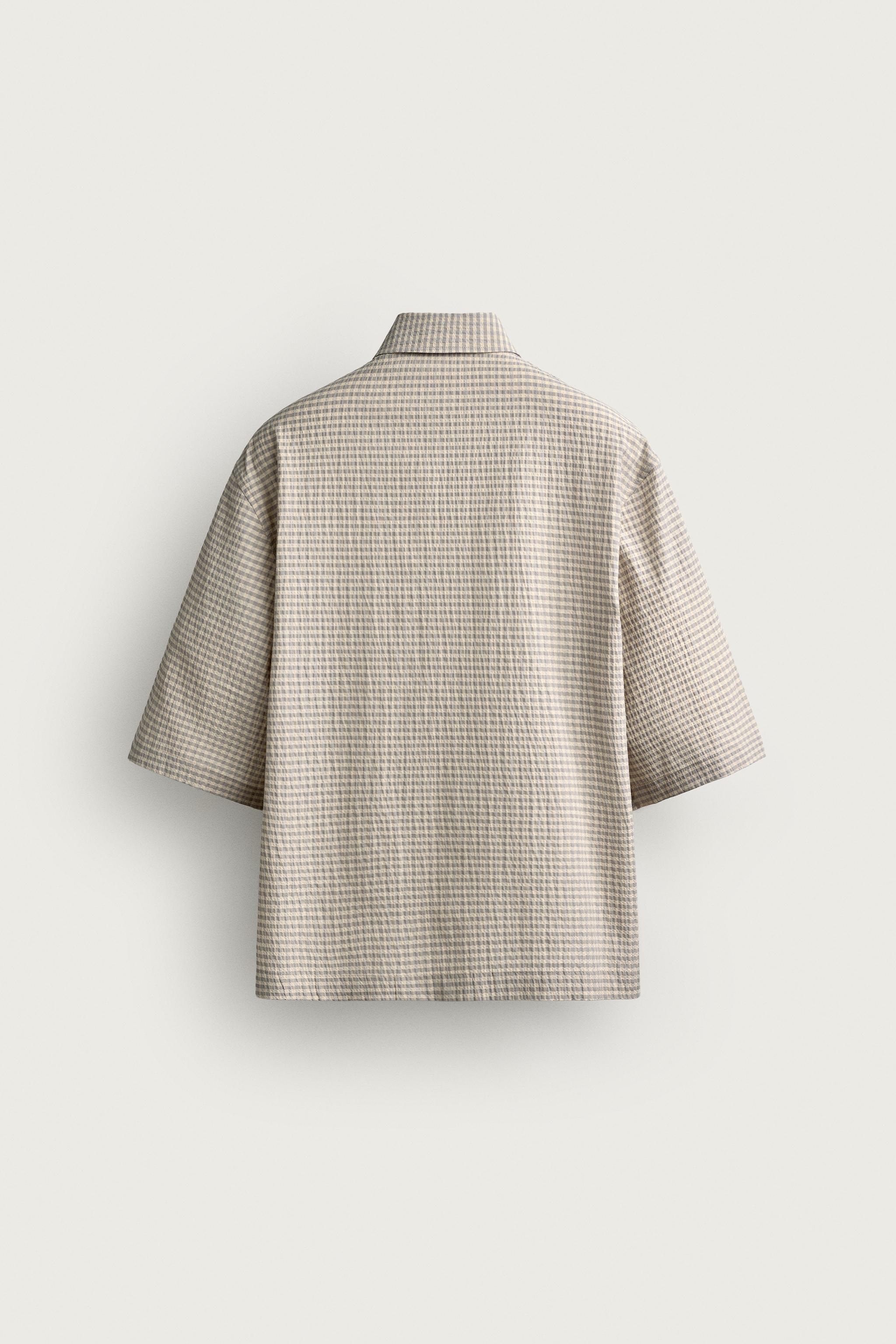 TEXTURED PLAID SHIRT