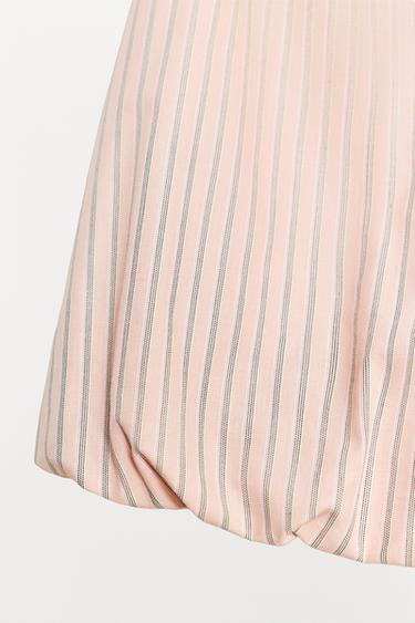 SHORT JUPE-CULOTTE RAYÉ - Rose / Blanc de Zara - Image 4