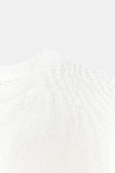 RUSTIC SHORT SLEEVE TOP - Ecru by Zara - Image 7