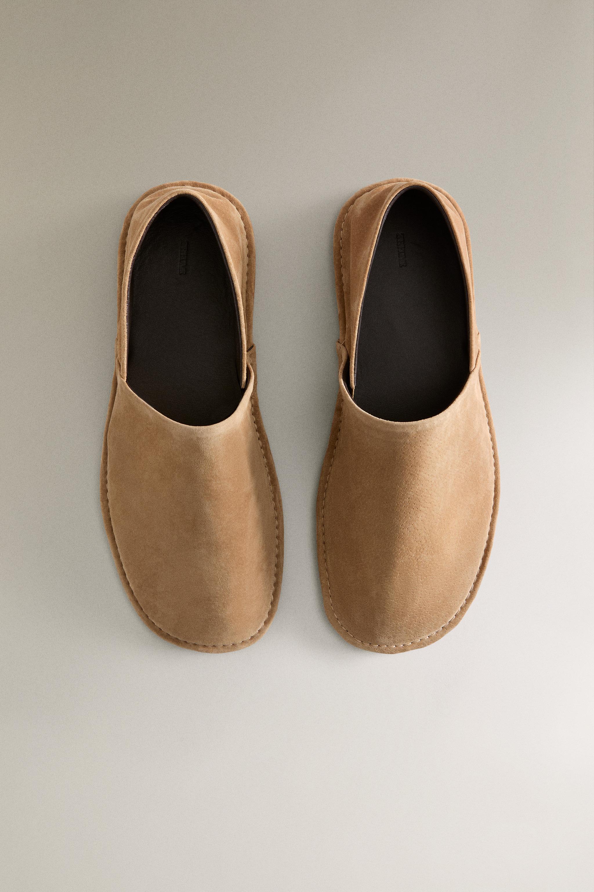 CHAUSSONS EN CUIR PLIABLES