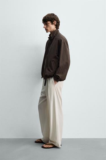 REVERSIBLE FLUID BOMBER JACKET - Brown by Zara - Image 3