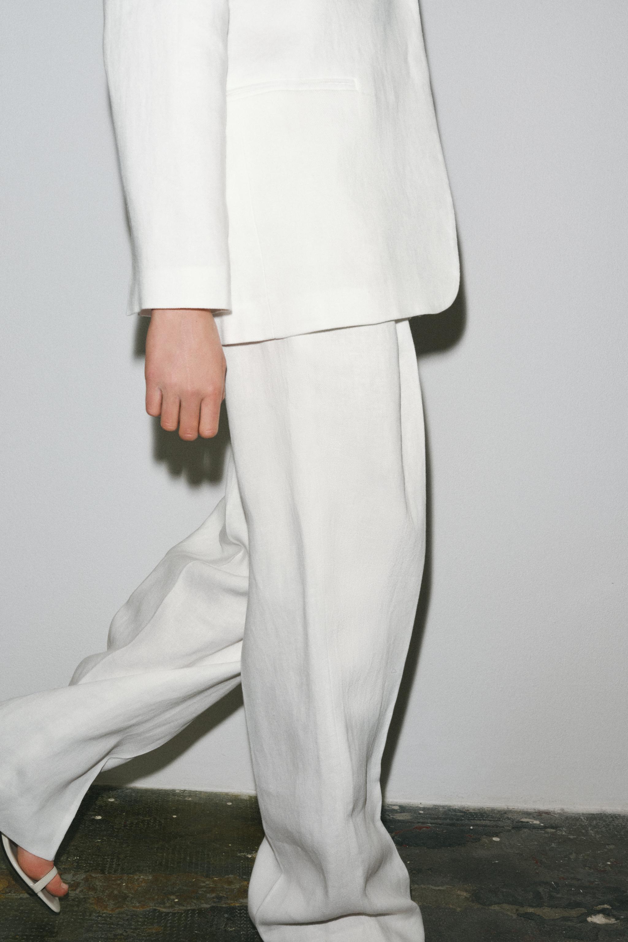 【ZARA】リネン100% パンツ ZW COLLECTION ホワイト3218/330/250 03218330250-p.jpg?ts=
