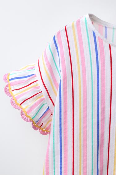 CROCHET RUFFLE T-SHIRT - Multicoloured by Zara - Image 2