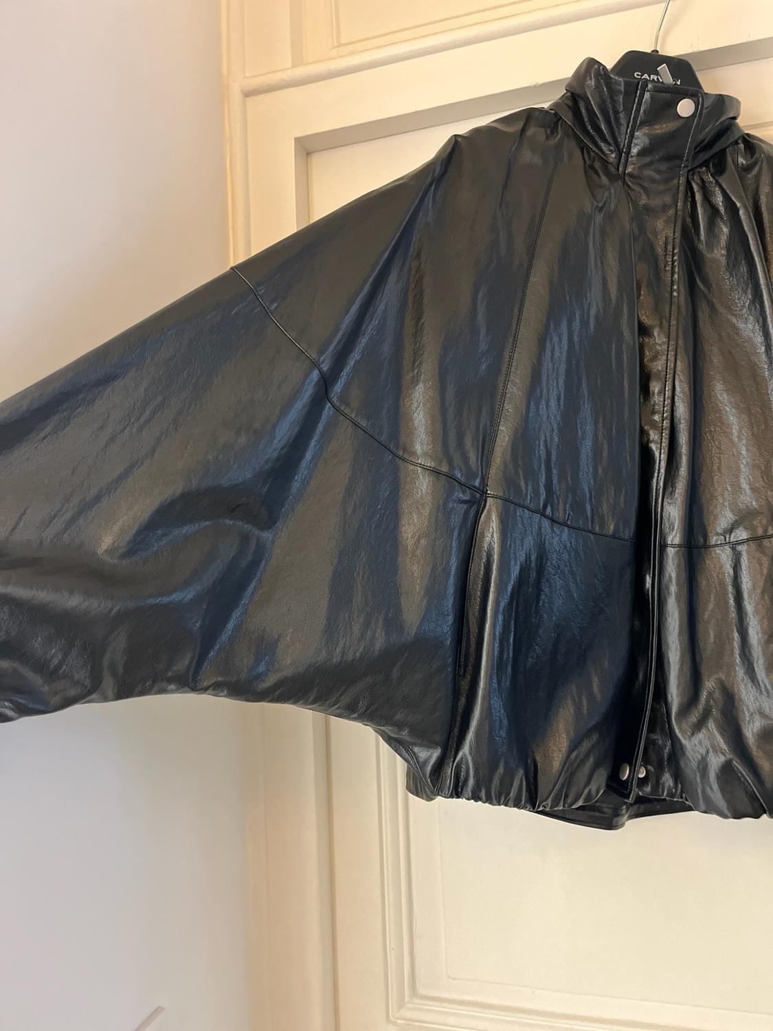 ΜΠΟΥΦΑΝ BOMBER ΜΕ ΥΦΗ ΔΕΡΜΑΤΟΣ ZW COLLECTION - Image 2
