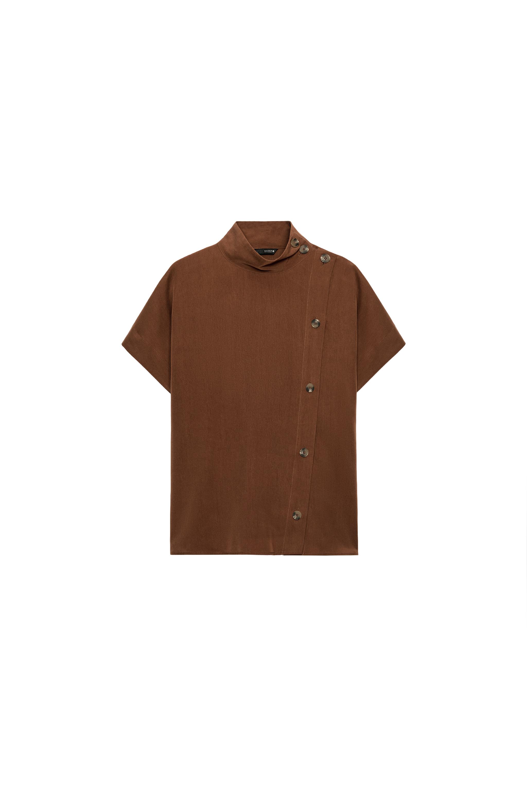 hatae CAMISA OVERSIZE CRUZADA ZW COLLECTION - Negro | ZARA Chile