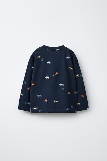 T-SHIRT À IMPRIMÉ VOITURES - Bleu marine de Zara - Image 1