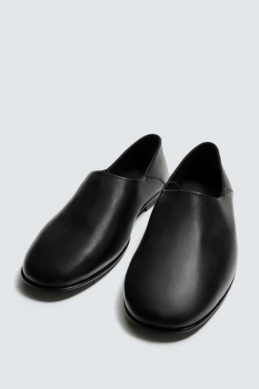 MOCASSINS EN CUIR - Noir de Zara - Image 4