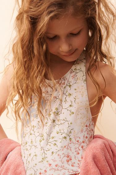 LIMITED EDITION 홀터넥 패치워크 스윔수트 - Zara 크림 / 그레이