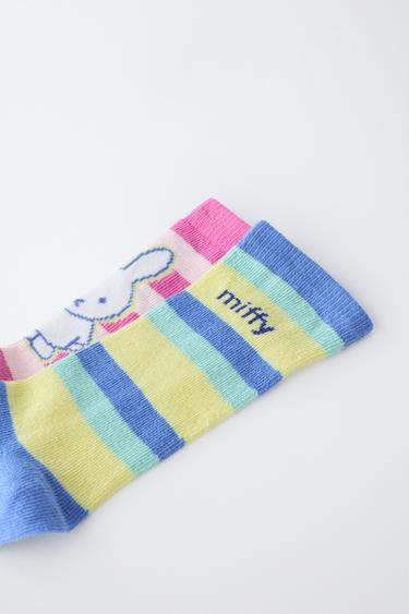 2-PACK OF MIFFY™ STRIPED LONG SOCKS - Multicoloured by Zara - Image 1