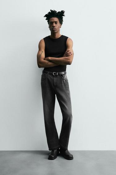 FLARE FIT JEANS - charcoal grey by Zara