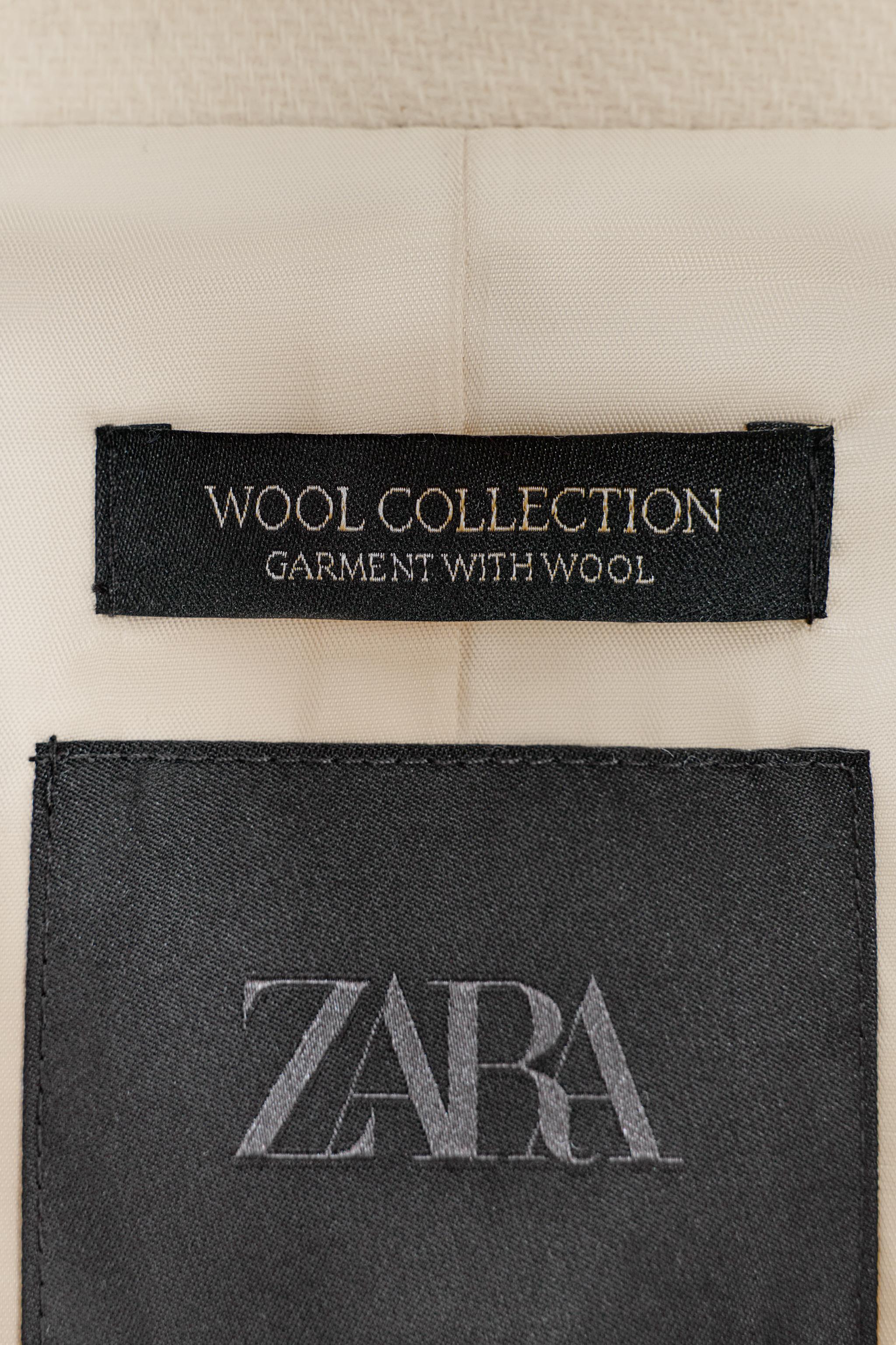 ZW COLLECTION WOOL SHORT COAT - Ecru | ZARA United States