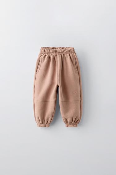 PANTALÓN JOGGER BORDADO - Rosa empolvado de Zara